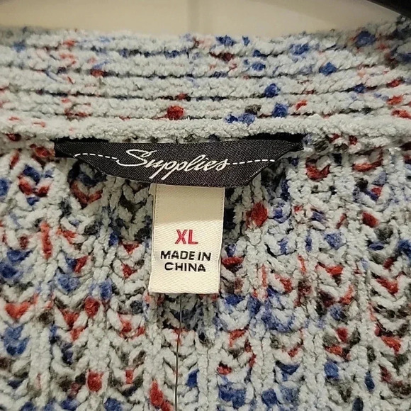 Supplies Confetti Knit Cardigan Button Front Sweater Size XL - Picture 2 of 8